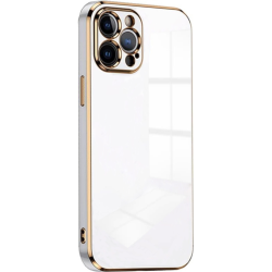 Bodycell Gold Plated - Θήκη Σιλικόνης Apple iPhone 12 Pro Max - White (5206015069123)