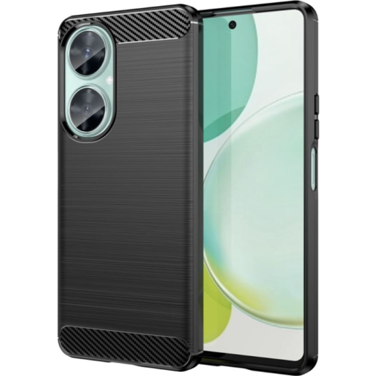 Techsuit Carbon Silicone - Θήκη Σιλικόνης Huawei Nova 11i - Black (5949419063907)
