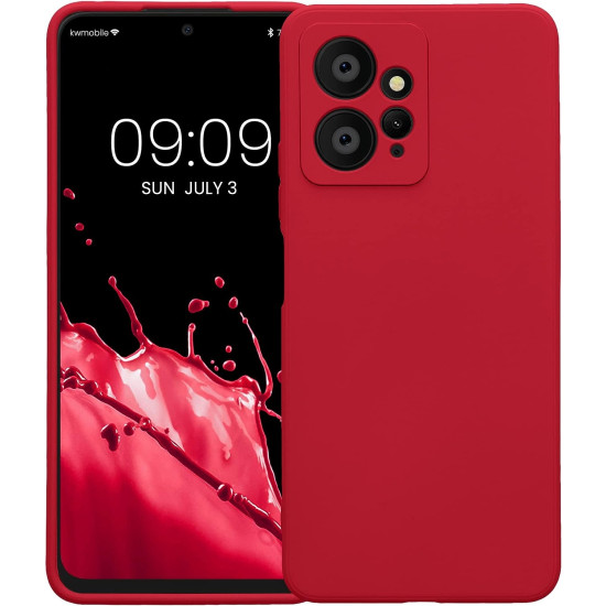KWmobile Soft Slim Flexible Rubber Cover with Camera Protector - Θήκη Σιλικόνης Xiaomi Redmi Note 12 4G με Πλαίσιο Κάμερας - Sweet Cherry (61170.229)