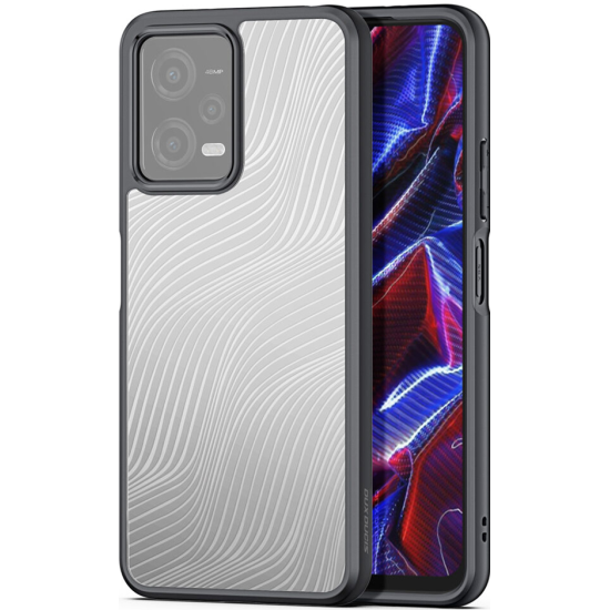 DuxDucis Aimo Series - Premium Ημιδιάφανη Σκληρή Θήκη - Xiaomi Redmi Note 12 5G / Poco X5 - Black (6934913028629)