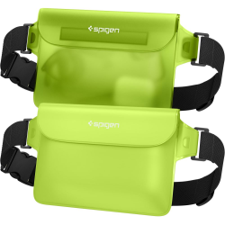 Spigen A620 Aqua Shield Waterproof Pouch Bag - Universal Αδιάβροχη Τσάντα Μέσης - IPX8 - 20 x 12 cm - Cactus Green - 2 Τεμάχια (AMP06023)