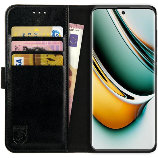 Rosso Element PU Θήκη Πορτοφόλι Realme 11 Pro - Black (8719246398797)