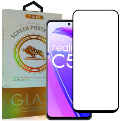 T-Max Premium 3D Tempered Glass Full Glue Fluid Despensing - Αντιχαρακτικό Γυαλί Οθόνης Realme C55 - Black (5206015070341)