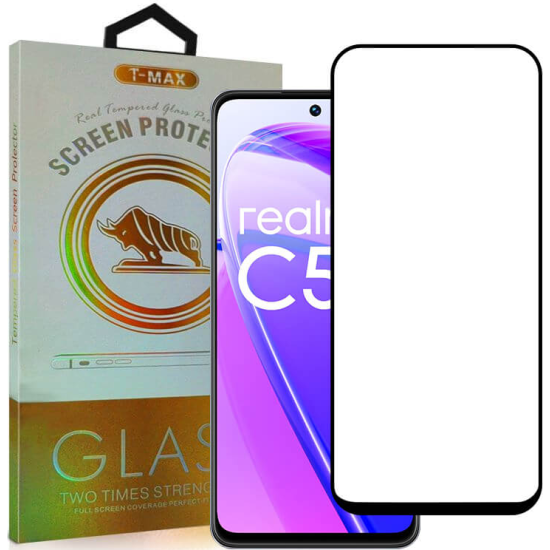 T-Max Premium 3D Tempered Glass Full Glue Fluid Despensing - Αντιχαρακτικό Γυαλί Οθόνης Realme C55 - Black (5206015070341)