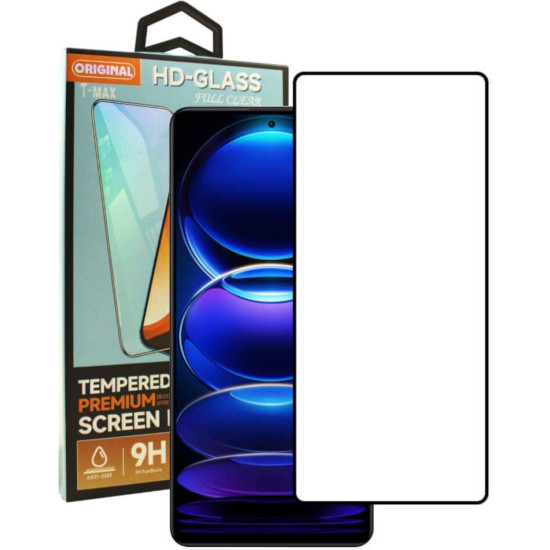 T-Max Premium 3D Tempered Glass Full Glue Fluid Despensing - Αντιχαρακτικό Γυαλί Οθόνης Xiaomi Redmi Note 12 Pro 5G / Poco X5 Pro - Black (5206015070433)