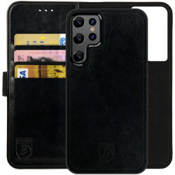 Rosso Element 2 in 1 - PU Θήκη Πορτοφόλι Samsung Galaxy S22 Ultra 5G - Black (8719246344732)