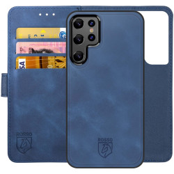 Rosso Element 2 in 1 - PU Θήκη Πορτοφόλι Samsung Galaxy S22 Ultra 5G - Blue (8719246344756)