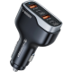 Veger CC53 Quad PD Fast Car Charger - Γρήγορος Φορτιστής Αυτοκινήτου με 2 x USB-A / 2 x Type-C - 66W - Black (6970453555980)