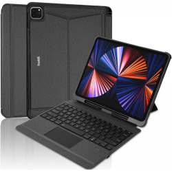Buddi Thorn Keyboard Case - Θήκη με Υποδοχή για Apple Pencil και Αποσπώμενο Μαγνητικό Πληκτρολόγιο Bluetooth - Apple iPad Pro 11" 2022 / 2021 / 2020 / 2018 - Black (8719246386671)