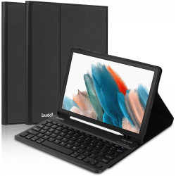 Buddi Zuna Keyboard Case - Θήκη με Υποδοχή για Γραφίδα και Πληκτρολόγιο Bluetooth - Samsung Galaxy Tab A8 10.5" 2021 X200 / X205 - Black (8719246386619)