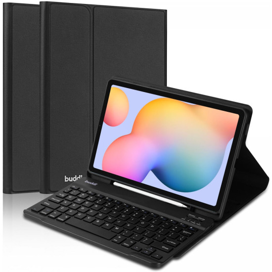 Buddi Zuna Keyboard Case - Θήκη με Υποδοχή για Γραφίδα και Πληκτρολόγιο Bluetooth - Samsung Galaxy Tab S6 Lite 10.4" 2024 - 2020 - Black (8719246386602)