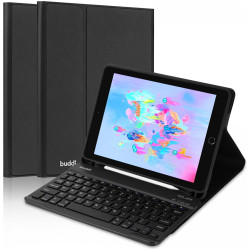 Buddi Zuna Keyboard Case - Θήκη με Υποδοχή για Apple Pencil και Πληκτρολόγιο Bluetooth - Apple iPad 9.7'' 2018 / 2017 / Air 2 - Black (8719246386541)