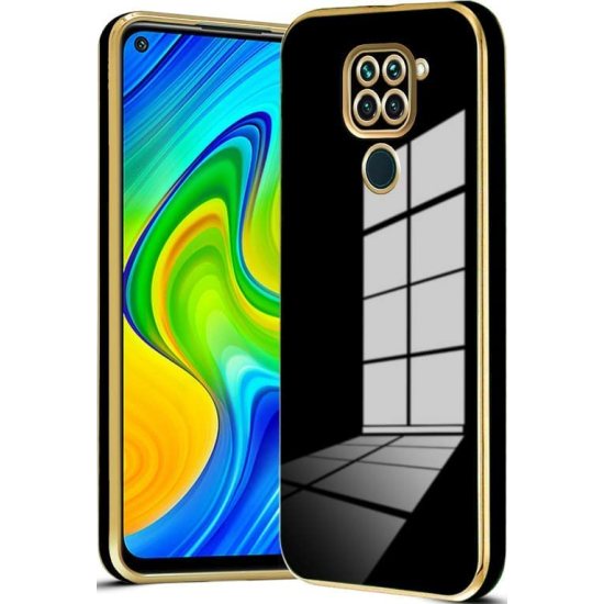 Bodycell Gold Plated - Θήκη Σιλικόνης Xiaomi Redmi Note 9 - Black (5206015070129)