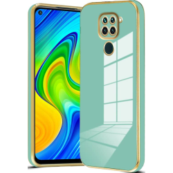 Bodycell Gold Plated - Θήκη Σιλικόνης Xiaomi Redmi Note 9 - Mint Green (5206015070136)
