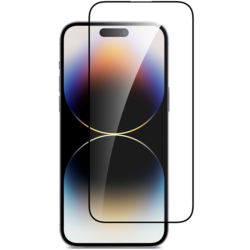 Vivid Full Face Tempered Glass - Αντιχαρακτικό Γυαλί Οθόνης Apple iPhone 15 Pro - Black (VITEMP397BK)
