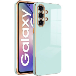 Bodycell Gold Plated - Θήκη Σιλικόνης Samsung Galaxy A32 4G - Mint Green (5206015069567)