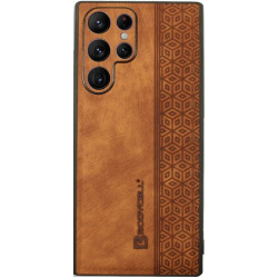 Bodycell Pattern Leather - Σκληρή Θήκη Samsung Galaxy S22 Ultra 5G - Brown (5206015068805)