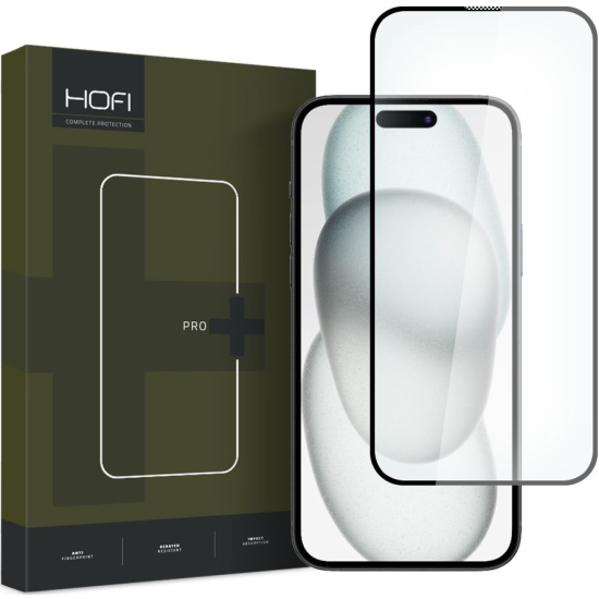 Hofi Premium Pro+ Tempered Glass - Fullface Αντιχαρακτικό Γυαλί Οθόνης - Apple iPhone 15 - Black (9319456604757)