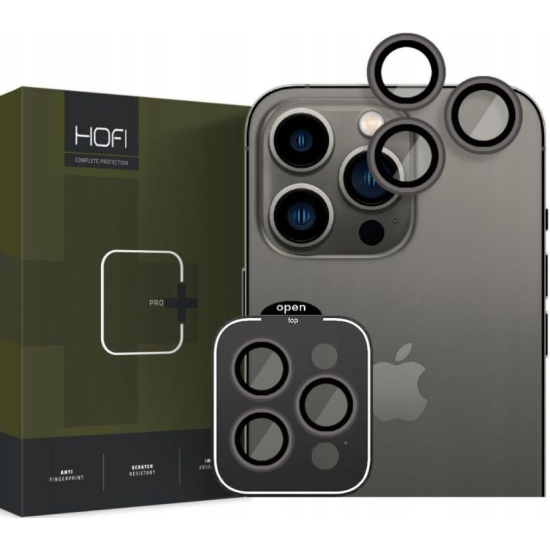 Hofi Camring Pro+ Αντιχαρακτικό Γυαλί Προστασίας για Φακό Κάμερας - Apple iPhone 15 Pro / 15 Pro Max - Black (9319456604504)