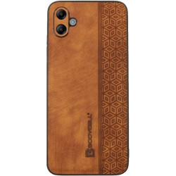 Bodycell Pattern Leather - Σκληρή Θήκη Samsung Galaxy A04e - Brown (5206015068669)