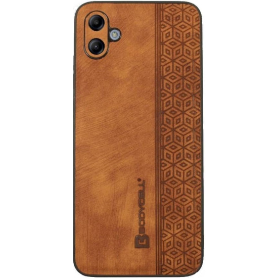 Bodycell Pattern Leather - Σκληρή Θήκη Samsung Galaxy A04e - Brown (5206015068669)