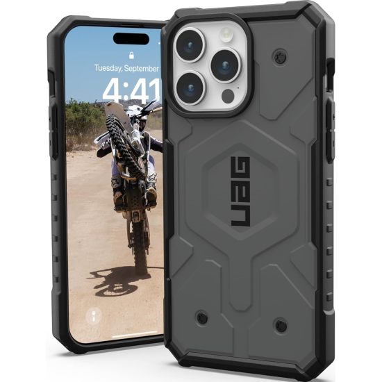 UAG Pathfinder - Ανθεκτική Θήκη MagSafe Apple iPhone 15 Pro Max - Silver (114301113333)