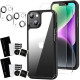 Alogy Hybrid Armored - Σετ με 1 x Διάφανη Σκληρή Θήκη / 2 x Tempered Glass Οθόνης / 2 x Tempered Glass για Φακό Κάμερας - Apple iPhone 14 Plus - Black / Transparent (5905601808022)