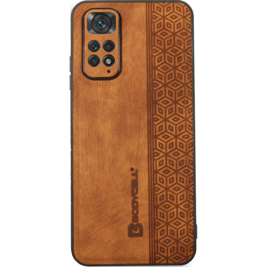 Bodycell Pattern Leather - Σκληρή Θήκη Xiaomi Redmi Note 11 / 11S - Brown (5206015068881)