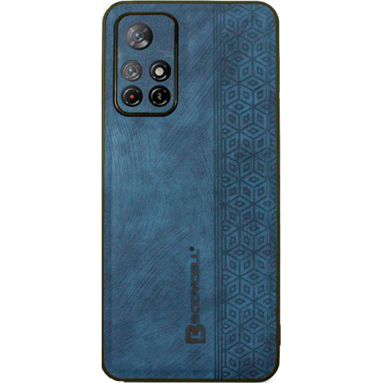 Bodycell Pattern Leather - Σκληρή Θήκη Xiaomi Poco M4 Pro 5G / Redmi Note 11S 5G / Redmi Note 11T 5G - Blue (5206015068898)