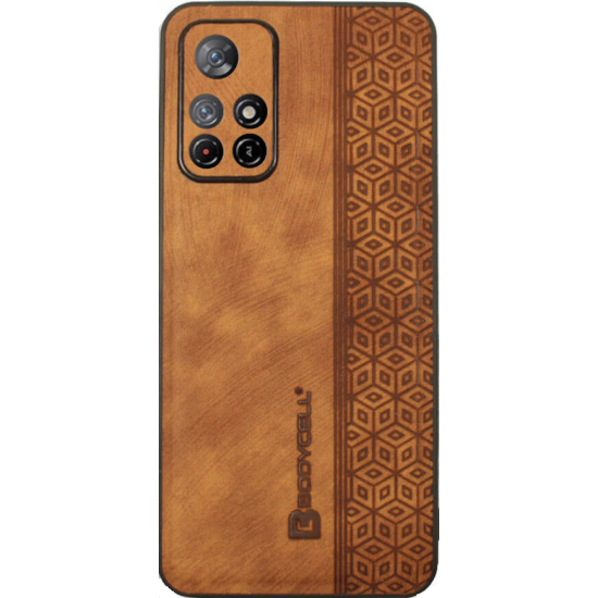 Bodycell Pattern Leather - Σκληρή Θήκη Xiaomi Poco M4 Pro 5G / Redmi Note 11S 5G / Redmi Note 11T 5G - Brown (5206015068904)