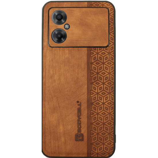 Bodycell Pattern Leather - Σκληρή Θήκη Xiaomi Poco M4 5G - Brown (5206015068928)