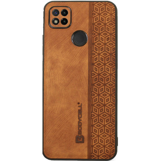 Bodycell Pattern Leather - Σκληρή Θήκη Xiaomi Redmi 9C - Brown (5206015068942)