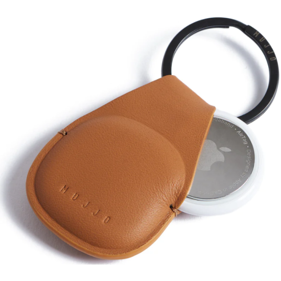 Mujjo Canopy - Δερμάτινη Θήκη / Μπρελόκ Apple AirTag 2 / 1 - Tan (MUJJO-KY-001-TN)