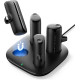 Viyisi G007C Charging Dock with 4 USB-C Portable Chargers - Μαγνητικός Σταθμός Φόρτισης με 4 x PowerBank / Φορητές Μπαταρίες Φόρτισης με Ενσωματωμένο Type-C - 4 x 5000mAh - 20W - Black (5200260000610)