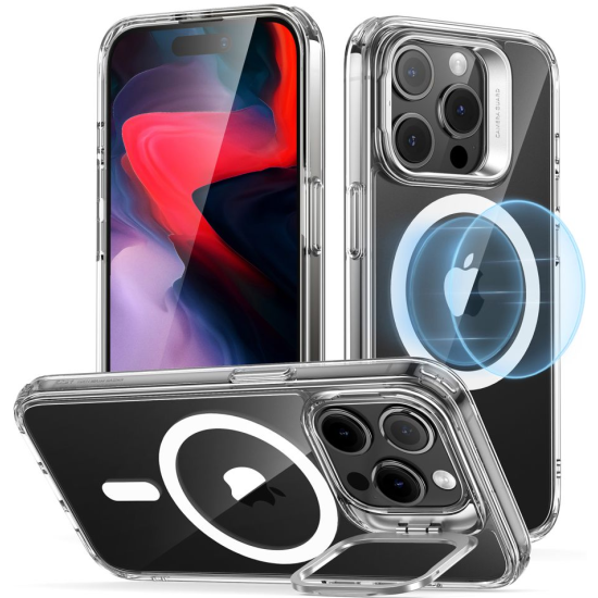 ESR Classic Kickstand Hybrid HaloLock - Διάφανη Ανθεκτική MagSafe Θήκη Apple iPhone 15 Pro - Clear (4894240176535)