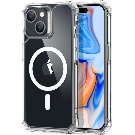 ESR Air Armor HaloLock - Διάφανη Ανθεκτική MagSafe Θήκη Apple iPhone 15 Plus - Clear (4894240173688)