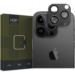 Hofi FullCam Pro+ - Μεταλλικό Προστατευτικό Κάλυμμα με Tempered Glass για Φακό Κάμερας - Apple iPhone 15 Pro / 15 Pro Max - Black (9319456604542)