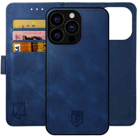 Rosso Element 2 in 1 - PU Θήκη Πορτοφόλι Apple iPhone 15 Pro - Blue (8719246401480)