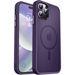 HappyCase Ημιδιάφανη Σκληρή Θήκη MagSafe - Apple iPhone 15 Pro - Matte Purple (8719246412394)