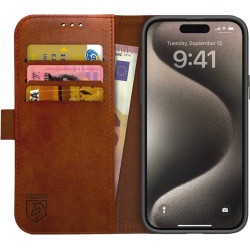 Rosso Element PU Θήκη Πορτοφόλι Apple iPhone 15 Pro Max - Brown (8719246401305)