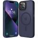 HappyCase Ημιδιάφανη Σκληρή Θήκη MagSafe - Apple iPhone 15 Plus - Matte Dark Blue (8719246412363)