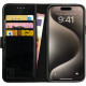 Rosso Element PU Θήκη Πορτοφόλι Apple iPhone 15 Pro Max - Black (8719246401237)