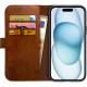 Rosso Element PU Θήκη Πορτοφόλι Apple iPhone 15 - Brown (8719246401275)
