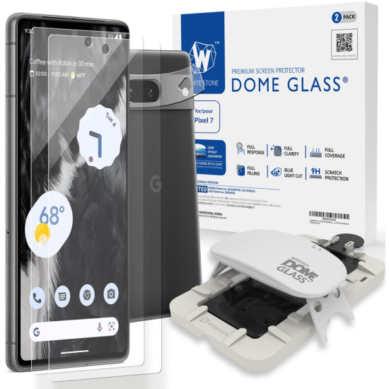 Whitestone Dome Glass - Liquid Optical Clear Adhesive & Installation Kit - Σύστημα Προστασίας Οθόνης Google Pixel 7 & 1 x Μεμβράνη Κάμερας - 2 Τεμάχια (8809365407323)