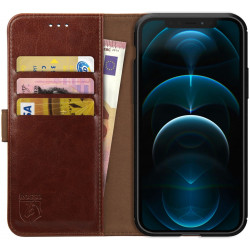 Rosso Element PU Θήκη Πορτοφόλι Apple iPhone 12 Pro Max - Brown (8719246252341)