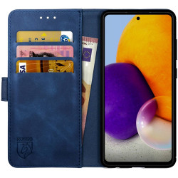 Rosso Element PU Θήκη Πορτοφόλι Samsung Galaxy A72 - Blue (8719246296703)