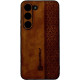 Bodycell Pattern Leather - Σκληρή Θήκη Samsung Galaxy S23 - Brown (5206015068829)