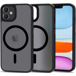 Tech-Protect MagMat - Σκληρή Ημιδιάφανη Θήκη MagSafe Apple iPhone 11 - Matte Black (9490713930663)