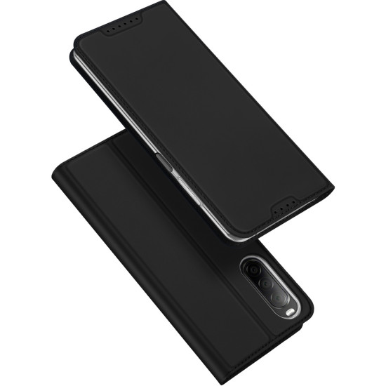 Duxducis SkinPro Θήκη Πορτοφόλι Sony Xperia 10 V - Black (6934913029855)
