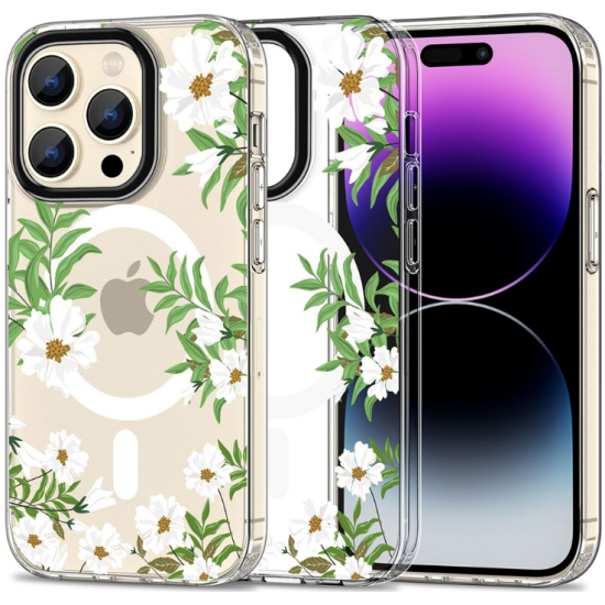 Tech-Protect MagMood - Σκληρή Θήκη MagSafe Apple iPhone 15 Pro Max - Spring Daisy (9319456605433)